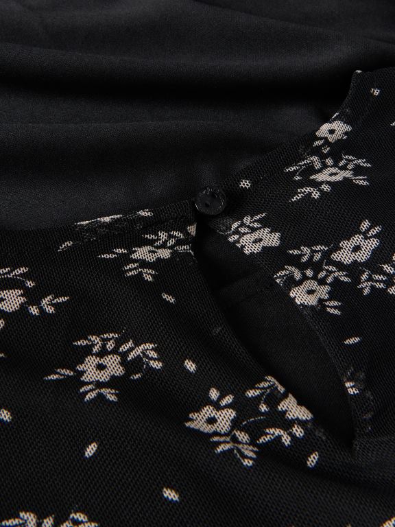 negru Reserved fetelor îmbrăcăminte rochie cu model 648HZ1887