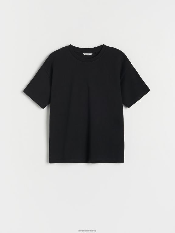 negru Reserved fetelor îmbrăcăminte tricou din bumbac 648HZ1790