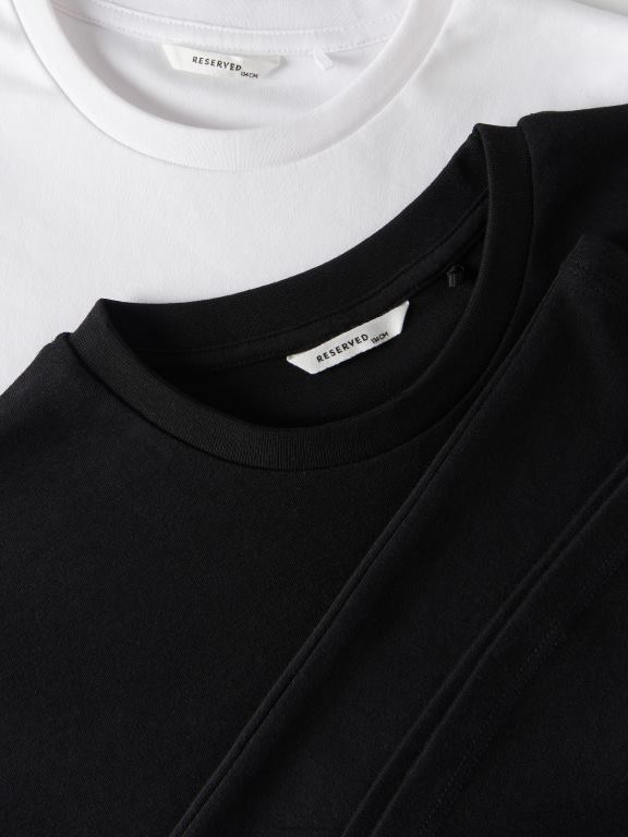 negru Reserved fetelor îmbrăcăminte tricou din bumbac 648HZ1790