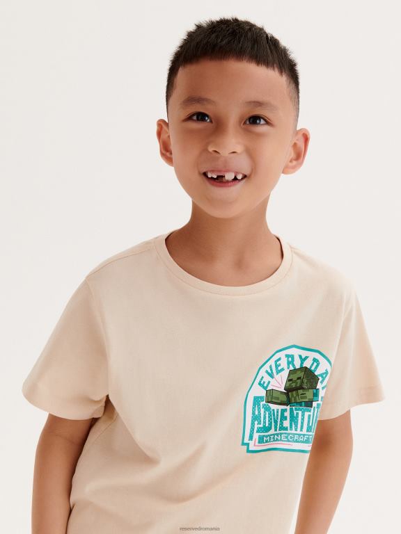 nud Reserved băieți îmbrăcăminte tricou supradimensionat minecraft 648HZ2091