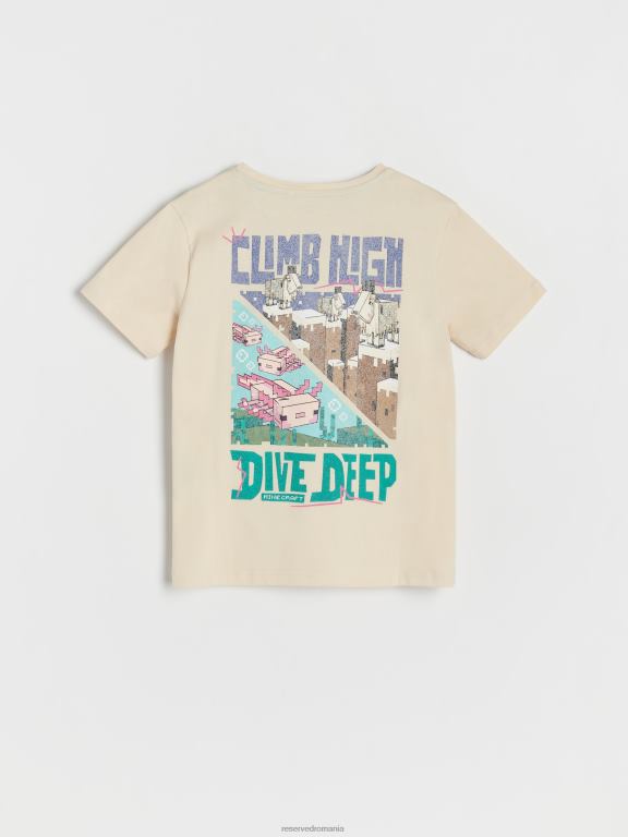 nud Reserved băieți îmbrăcăminte tricou supradimensionat minecraft 648HZ2091