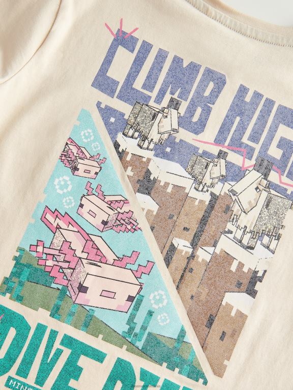 nud Reserved băieți îmbrăcăminte tricou supradimensionat minecraft 648HZ2091