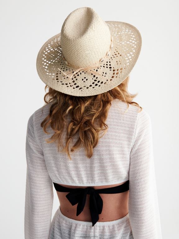 nud Reserved femei accesorii pălărie cu scoici decorative 648HZ1009