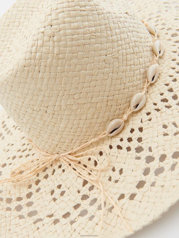 nud Reserved femei accesorii pălărie cu scoici decorative 648HZ1009
