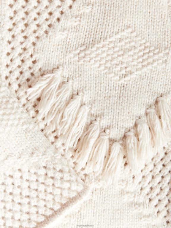 nud Reserved femei îmbrăcăminte cardigan cu franjuri 648HZ907