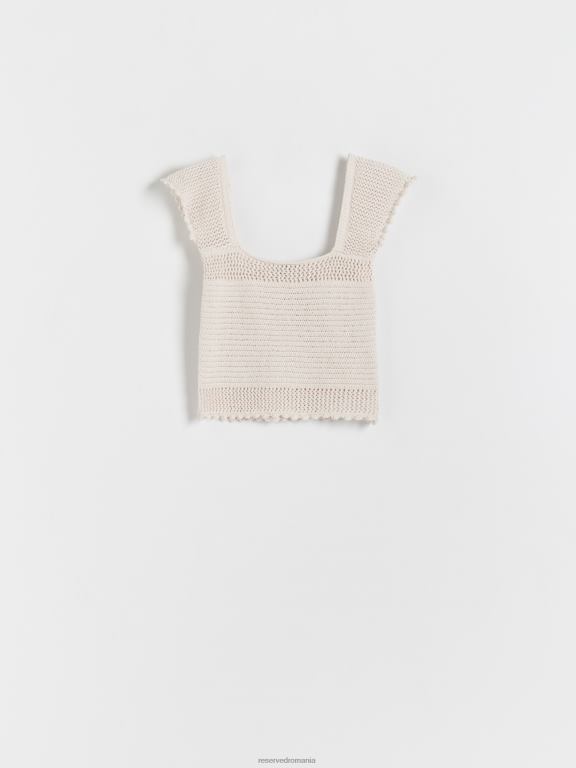 nud Reserved femei îmbrăcăminte crop top din jerseu 648HZ327