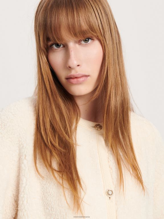 nud Reserved femei îmbrăcăminte jachetă din faux shearling 648HZ874