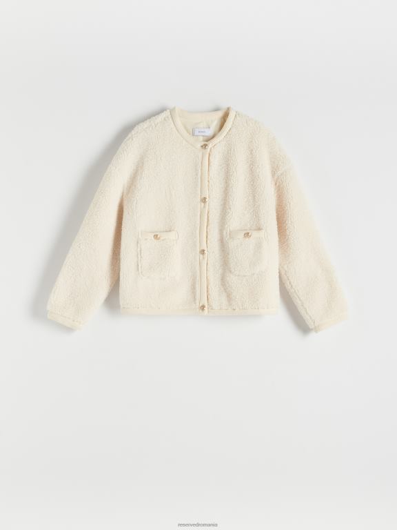 nud Reserved femei îmbrăcăminte jachetă din faux shearling 648HZ874