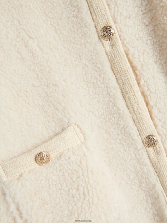 nud Reserved femei îmbrăcăminte jachetă din faux shearling 648HZ874