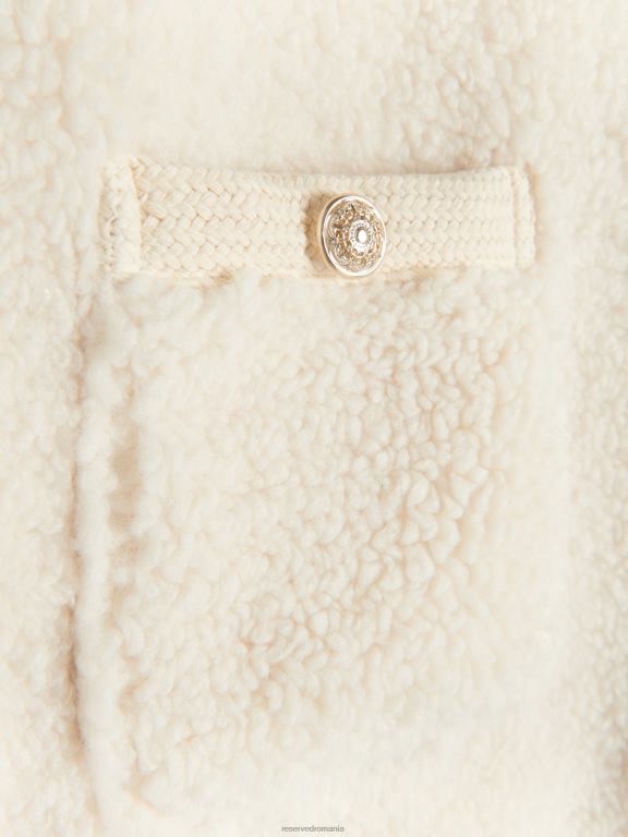 nud Reserved femei îmbrăcăminte jachetă din faux shearling 648HZ874