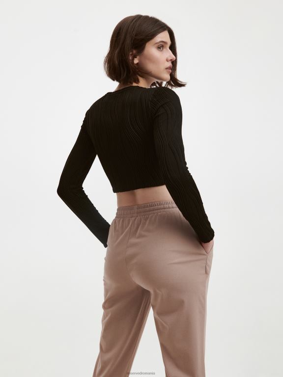 nud Reserved femei îmbrăcăminte pantaloni bogati in vascoza 648HZ707