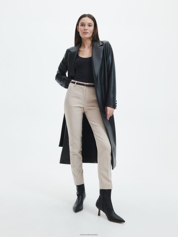 nud Reserved femei îmbrăcăminte pantaloni de tigara cu centura 648HZ702