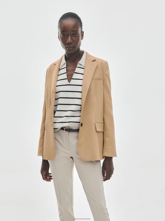 nud Reserved femei îmbrăcăminte pantaloni de tigara cu centura 648HZ732