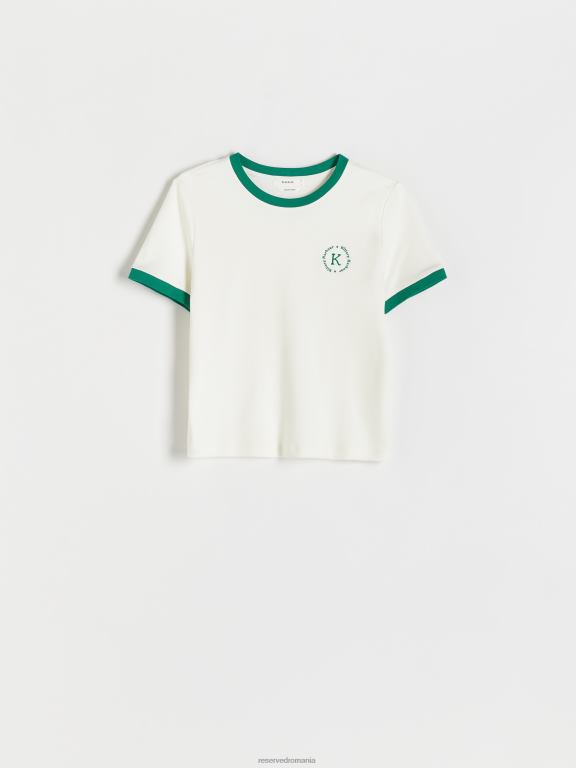 nud Reserved femei îmbrăcăminte tricou din bumbac 648HZ468