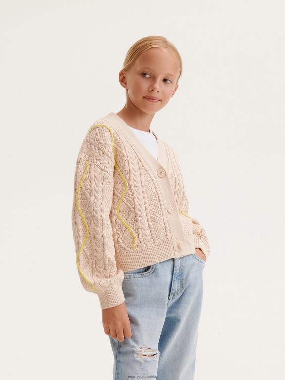 nud Reserved fetelor îmbrăcăminte cardigan decorativ din tricot 648HZ1729