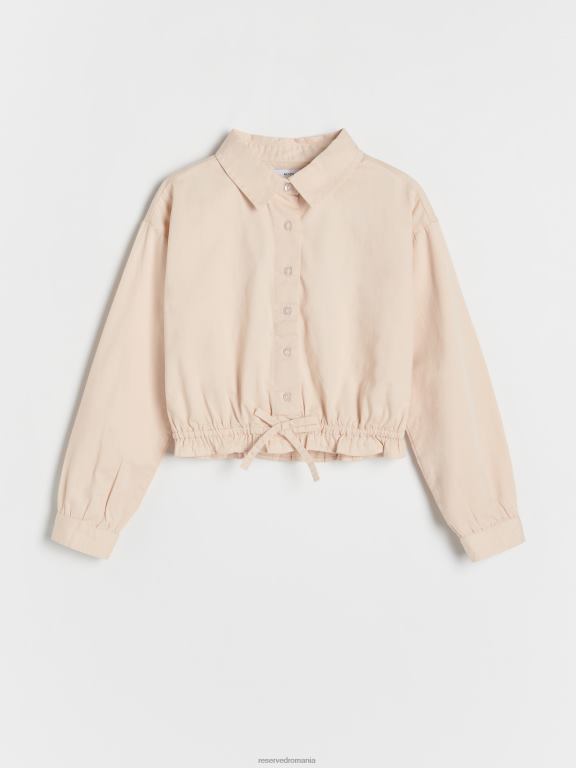 nud Reserved fetelor îmbrăcăminte cămașă cu detaliu cravată 648HZ1910