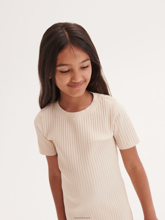 nud Reserved fetelor îmbrăcăminte rochie bogată din bumbac tricot în coastă 648HZ1771