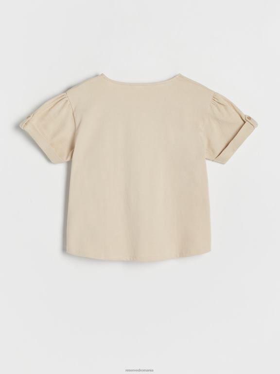 nud Reserved fetelor îmbrăcăminte tricou din amestec de in 648HZ1995