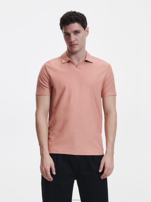 piersică Reserved bărbați îmbrăcăminte tricou polo cu talie regulată 648HZ1344