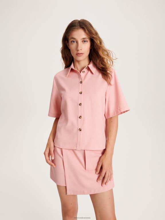 roz Reserved femei îmbrăcăminte cămașă cu mânecă scurtă 648HZ140