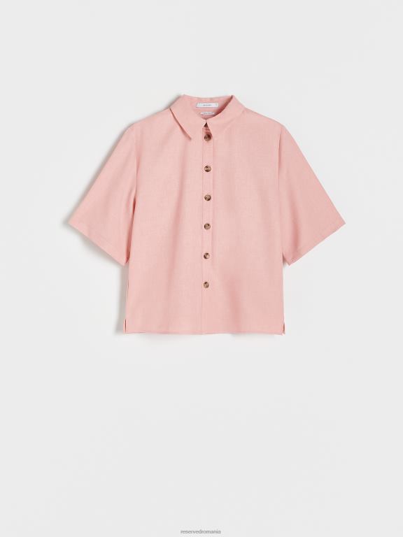 roz Reserved femei îmbrăcăminte cămașă cu mânecă scurtă 648HZ140