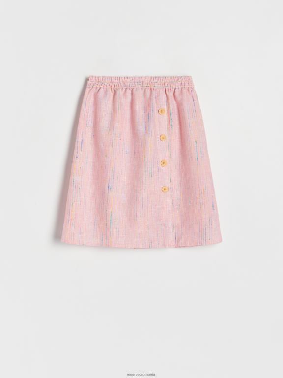 roz Reserved fetelor îmbrăcăminte fusta cu nasturi 648HZ1988