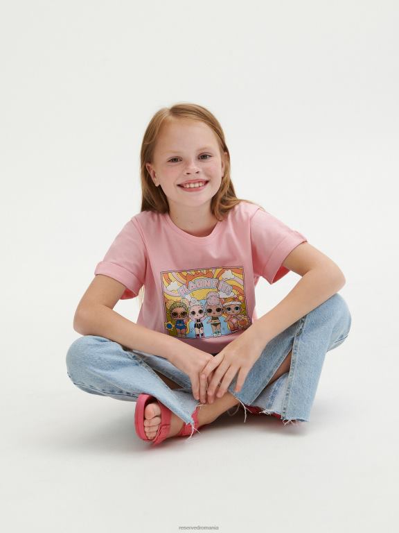 roz Reserved fetelor îmbrăcăminte laugh out loud tricou surpriză din bumbac 648HZ1807