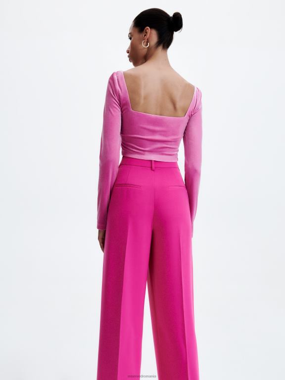 roz aprins Reserved femei îmbrăcăminte blat din velur 648HZ333