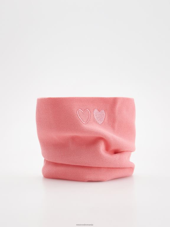 roz aprins Reserved fetelor accesorii snood cu detalii de broderie 648HZ1738
