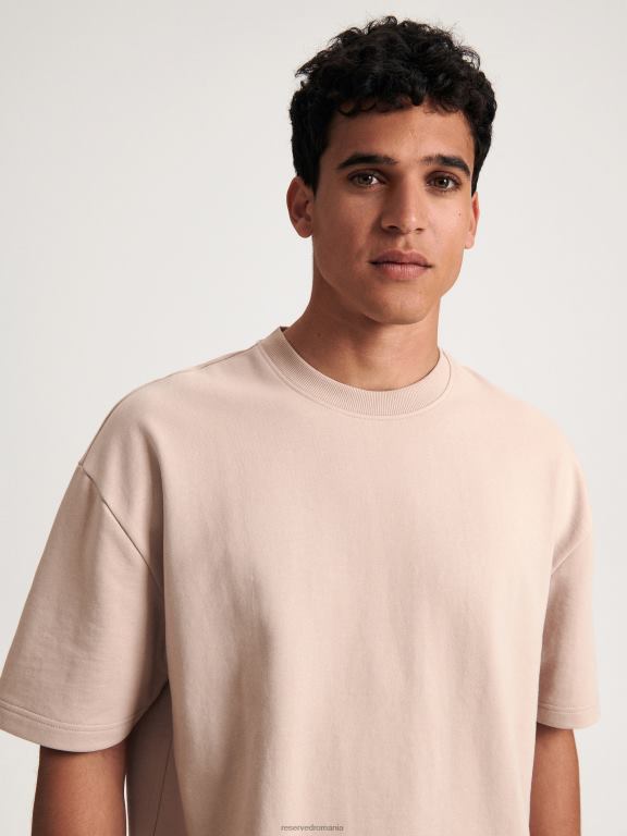 roz pastel Reserved bărbați îmbrăcăminte tricou supradimensionat 648HZ1314