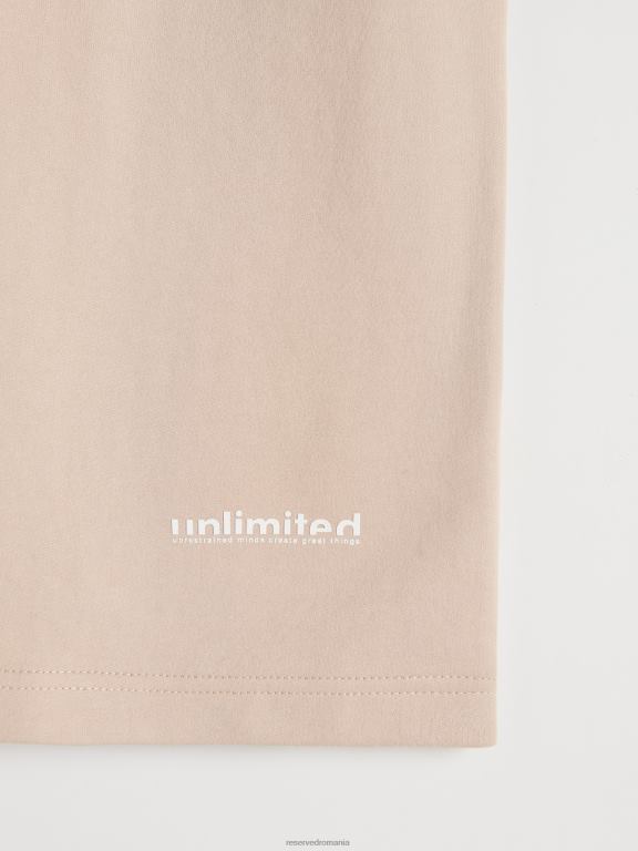 roz pastel Reserved bărbați îmbrăcăminte tricou supradimensionat 648HZ1314