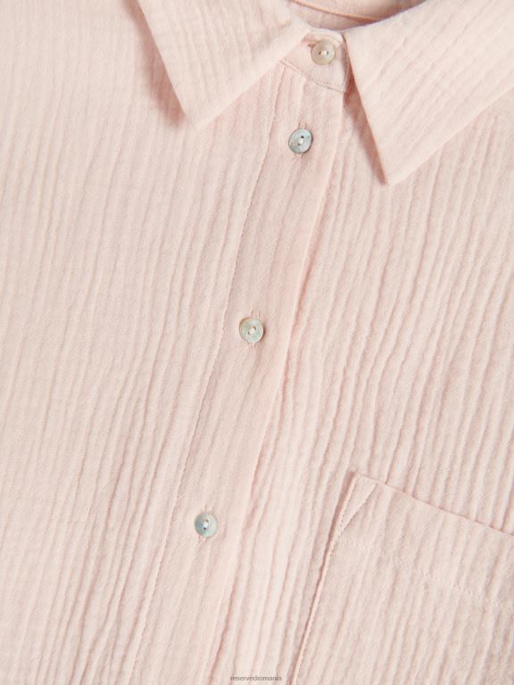 roz pastel Reserved femei îmbrăcăminte cămașă din bumbac 648HZ199