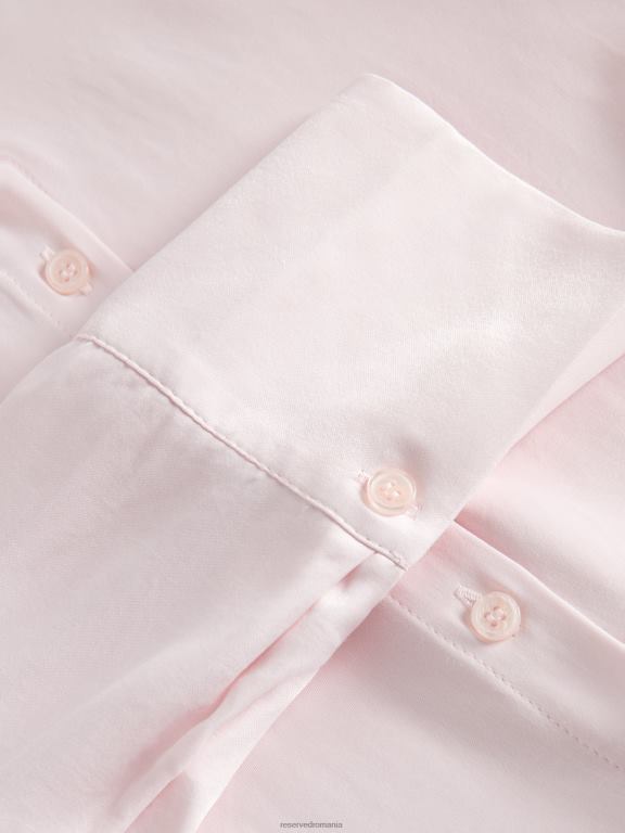 roz pastel Reserved femei îmbrăcăminte cămașă din viscoză 648HZ129
