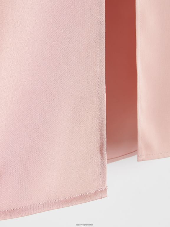 roz pastel Reserved femei îmbrăcăminte fusta cu margele decorative sidefate 648HZ840