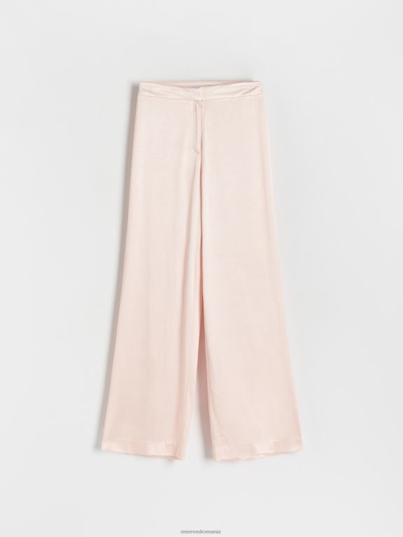 roz pastel Reserved femei îmbrăcăminte pantaloni din vascoza 648HZ693