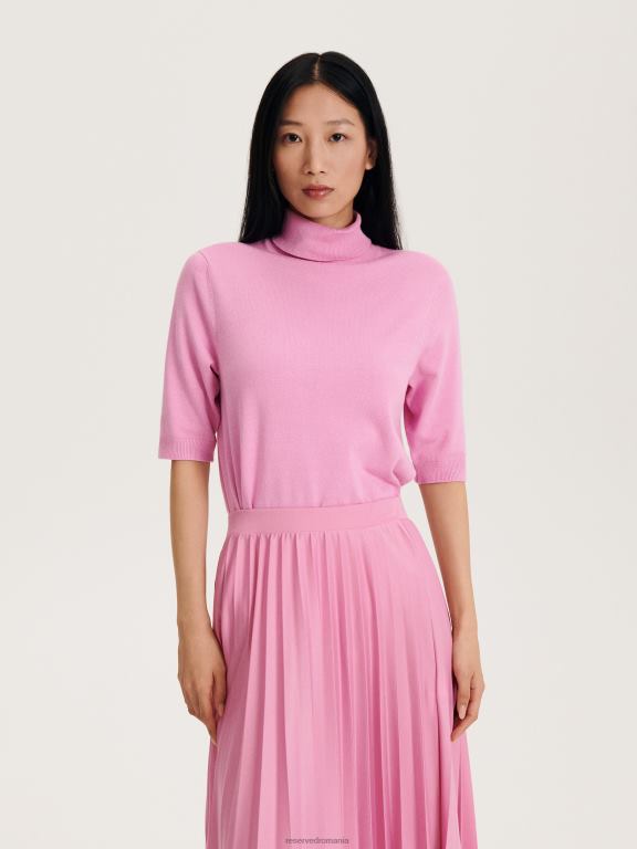 roz pastel Reserved femei îmbrăcăminte rochie plisată 648HZ536