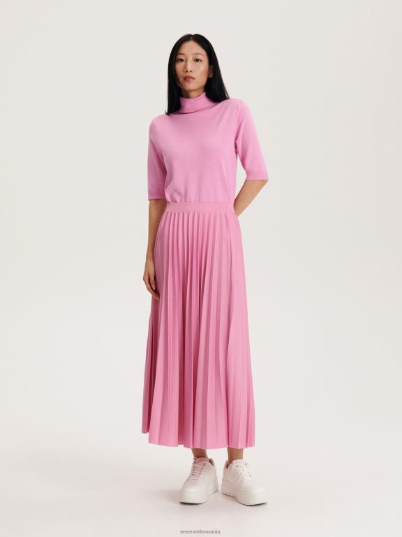 roz pastel Reserved femei îmbrăcăminte rochie plisată 648HZ536