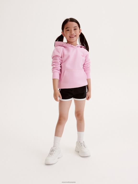 roz pastel Reserved fetelor îmbrăcăminte hanorac de trening cu aplicatie 648HZ1872
