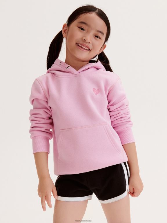 roz pastel Reserved fetelor îmbrăcăminte hanorac de trening cu aplicatie 648HZ1872