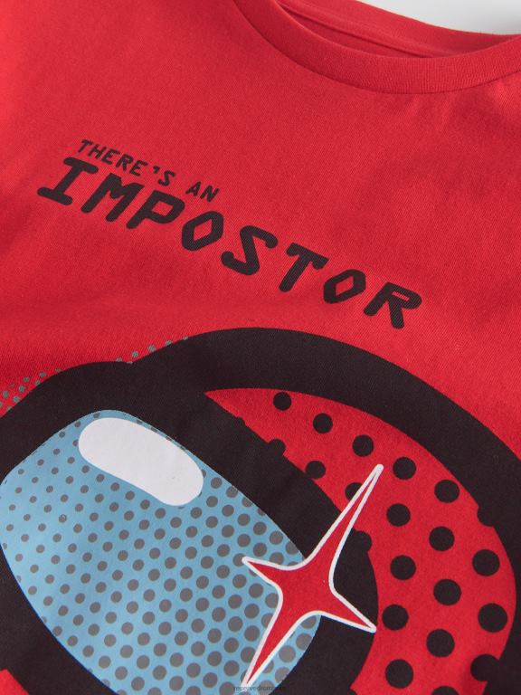 roșu Reserved băieți îmbrăcăminte printre noi tricou 648HZ2155