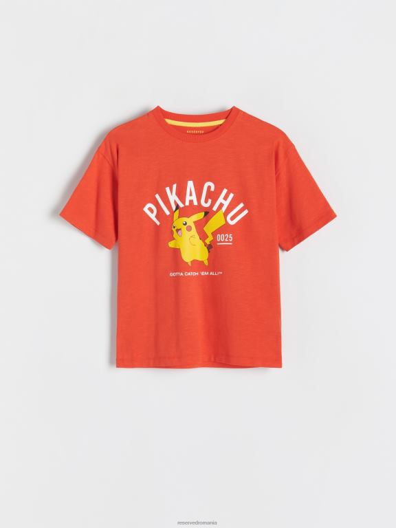 roșu Reserved băieți îmbrăcăminte tricou pokemon 648HZ2158