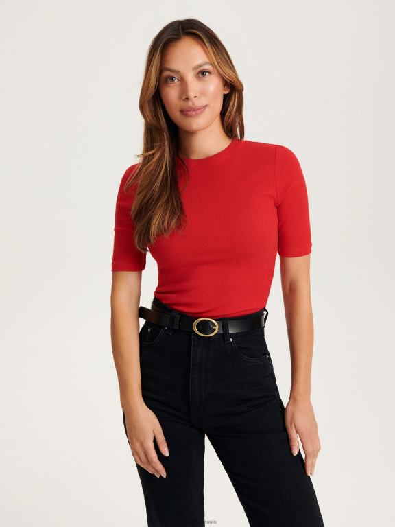 roșu Reserved femei îmbrăcăminte bluză din jerseu 648HZ382