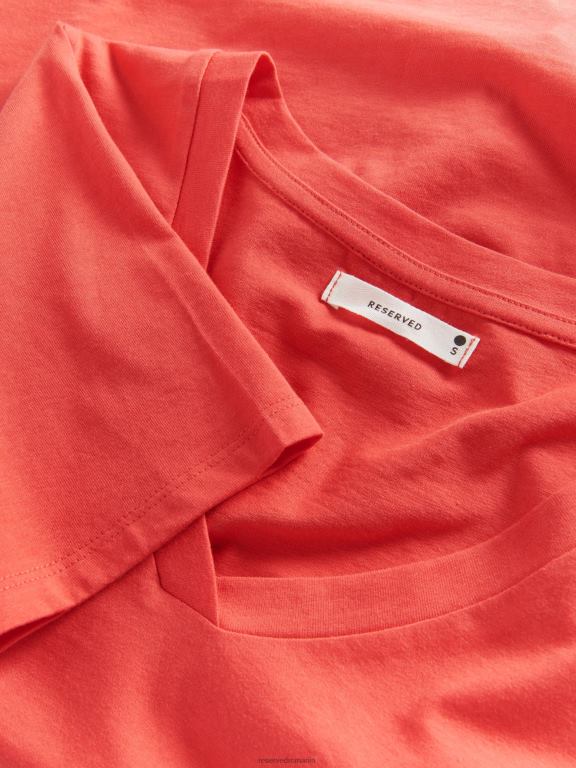 roșu Reserved femei îmbrăcăminte tricou cu potrivire regulata 648HZ401