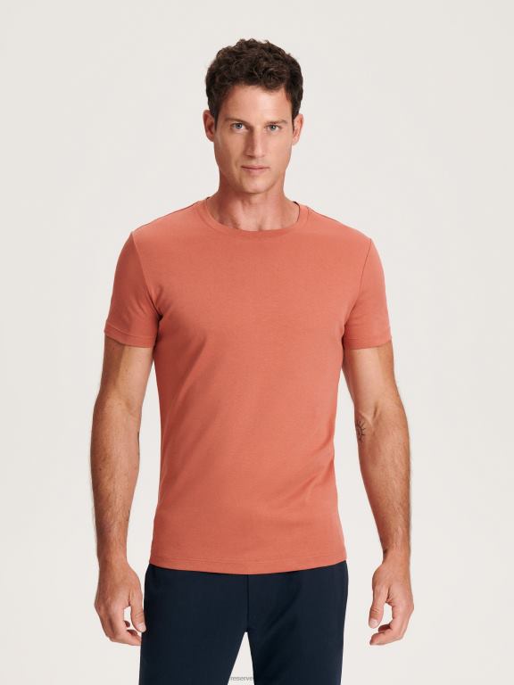 roșu picant Reserved bărbați îmbrăcăminte tricou slim fit 648HZ1183