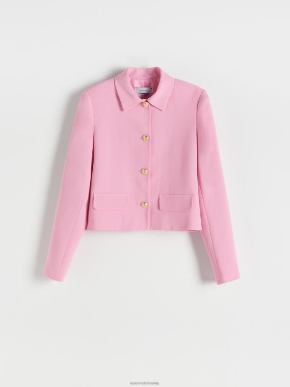 trandafir prăfuit Reserved femei îmbrăcăminte blazer cu nasturi decorativi 648HZ71