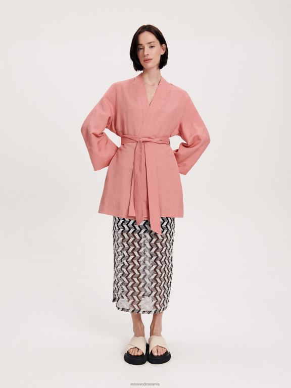 trandafir prăfuit Reserved femei îmbrăcăminte chimono bogat in in 648HZ269