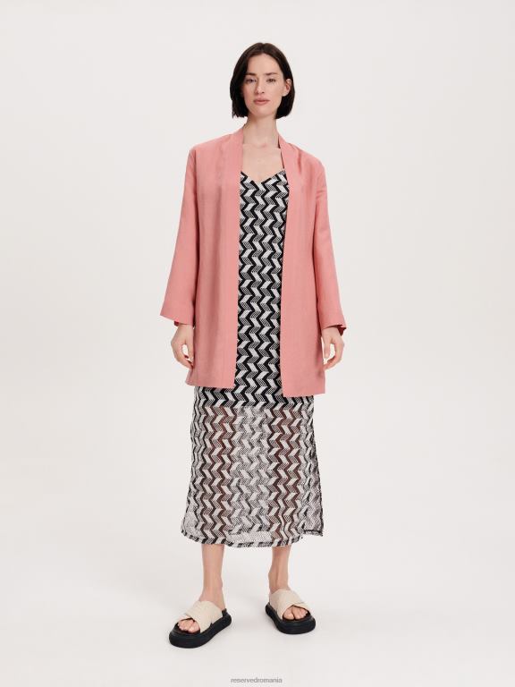 trandafir prăfuit Reserved femei îmbrăcăminte chimono bogat in in 648HZ269