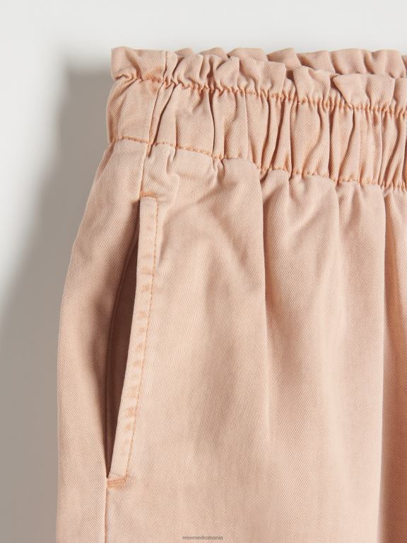 trandafir prăfuit Reserved femei îmbrăcăminte pantaloni cu design paperbag 648HZ699