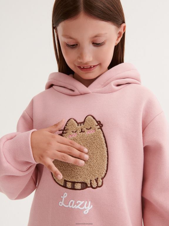 trandafir prăfuit Reserved fetelor îmbrăcăminte rochie din jerse pusheen 648HZ1875