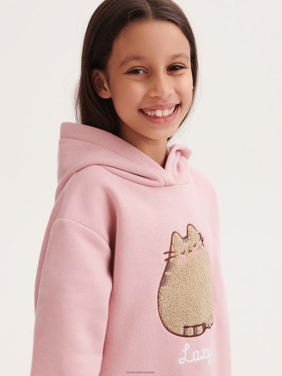 trandafir prăfuit Reserved fetelor îmbrăcăminte rochie din jerse pusheen 648HZ1875